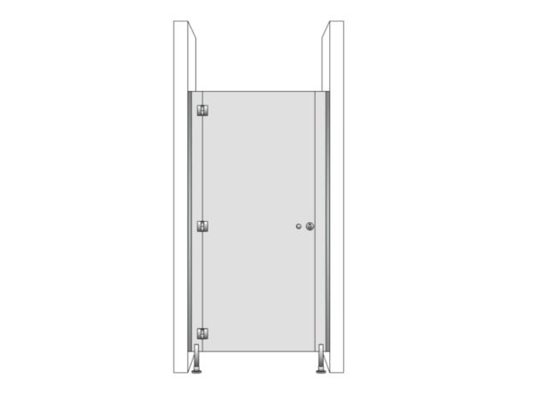 KABINA SANITARNA wnękowa HPL 12mm szerokość 1000mm LEWA/PRAWA okucia stal nierdzewna profile aluminiowe - obrazek 8