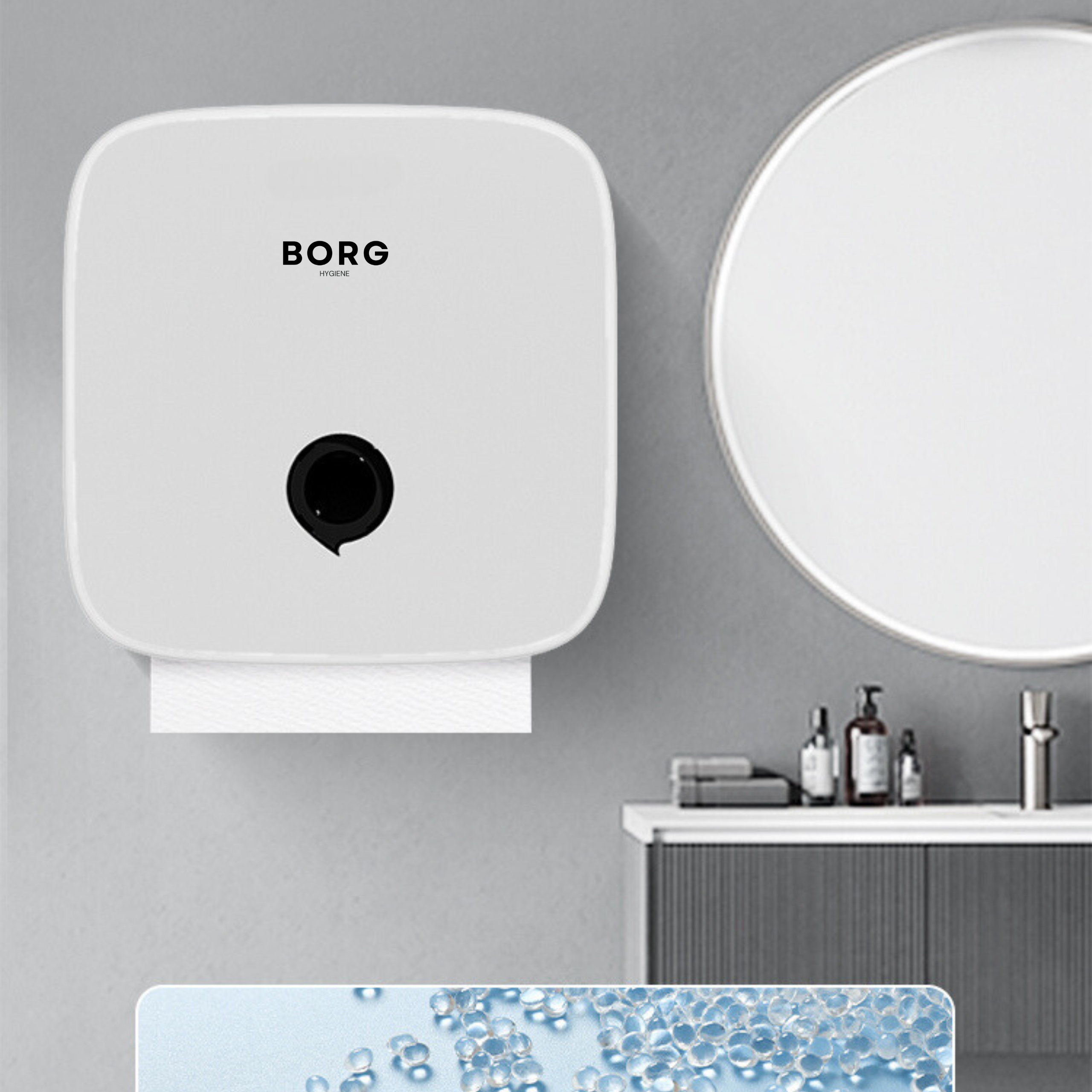 Dozownik do ręczników papierowych ZZ BORG RIVA biały 2 Dozownik do ręczników papierowych ZZ BORG RIVA biały - obrazek 2