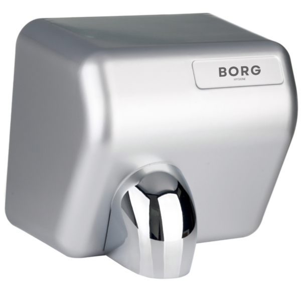 Suszarka do rąk 2500W BORG Flowmaster srebrna z ruchomą dyszą