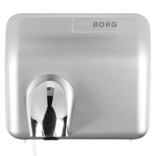Suszarka do rąk 2500W BORG Flowmaster srebrna z ruchomą dyszą - obrazek 2
